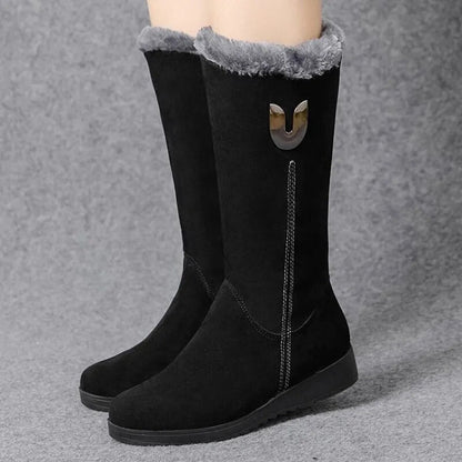 TINATII | Warme Damen Knöchel Winterstiefel mit Wolle