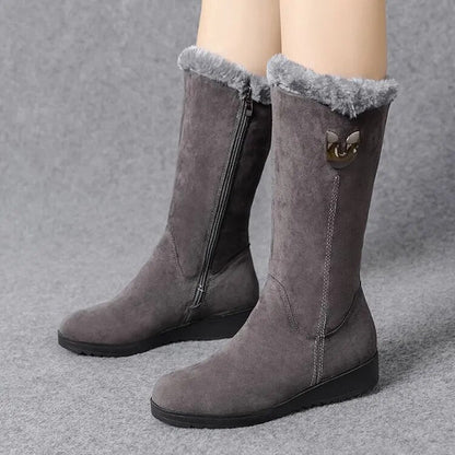 TINATII | Warme Damen Knöchel Winterstiefel mit Wolle