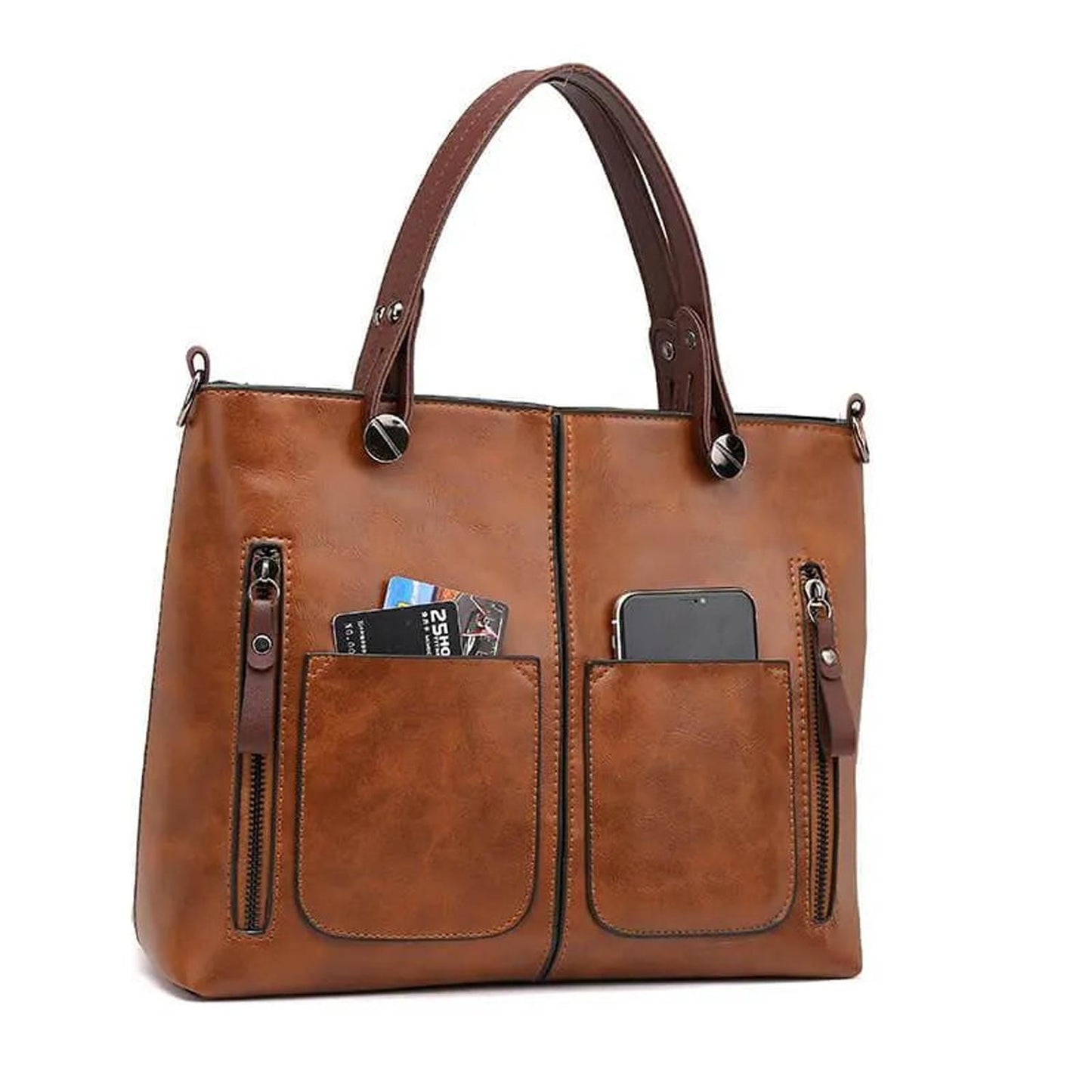 TINATII | Elegante Damen Handtasche aus Leder - Zeitlose Vielseitigkeit