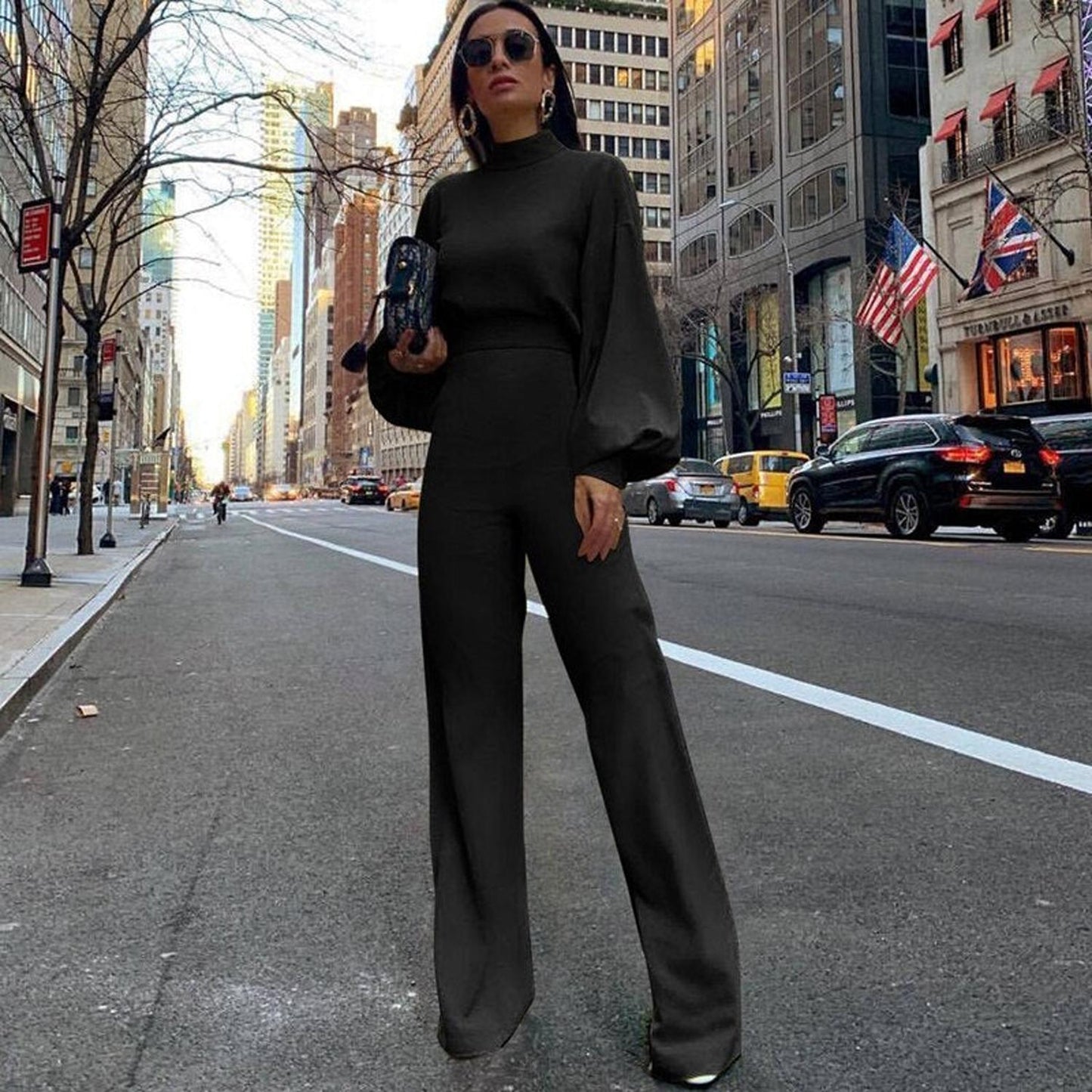 TINATII | Elegante Jumpsuits mit Halbem Kragen