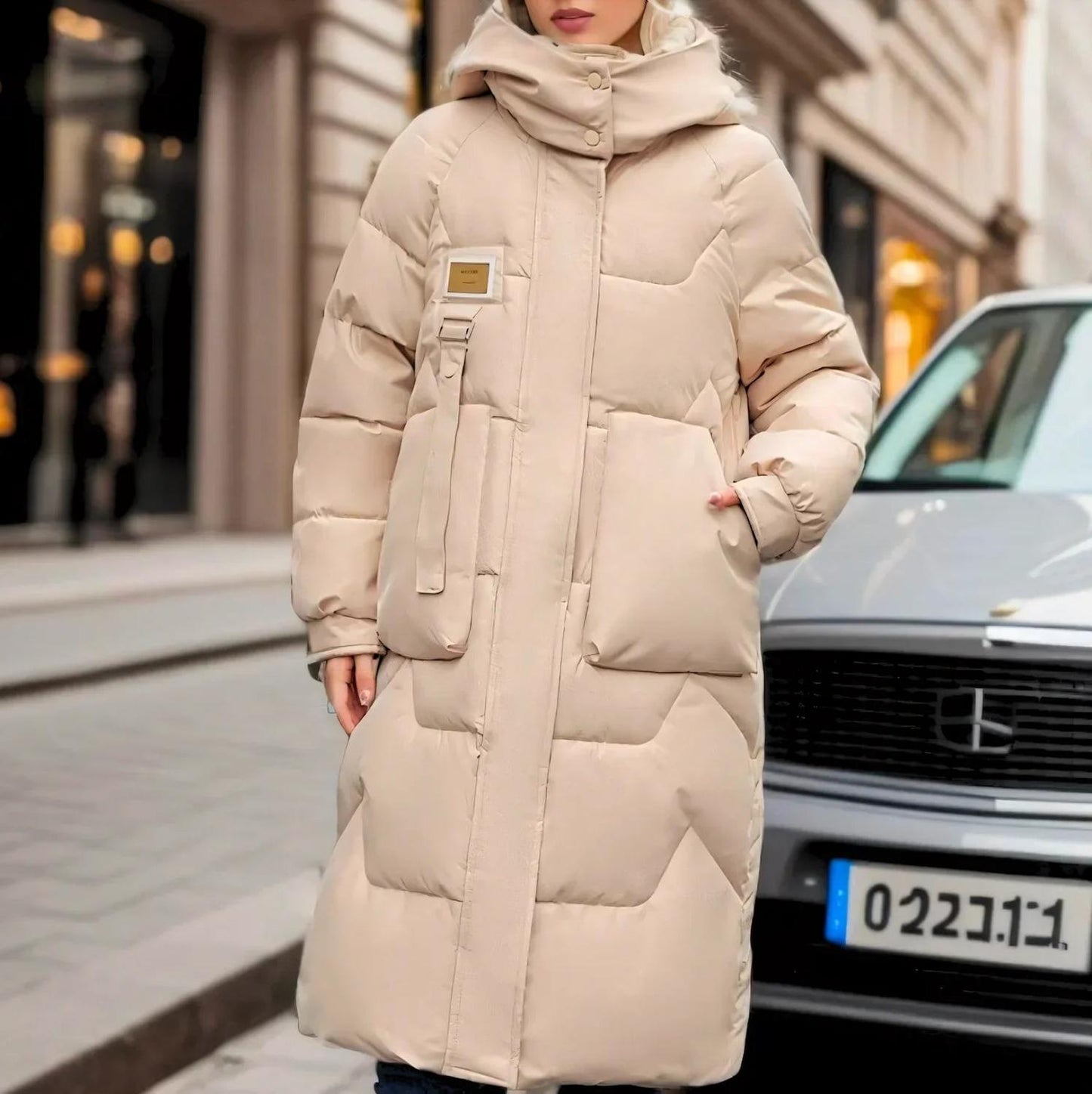 TINATII | Elegante Lange Wasserdichte Pufferjacke