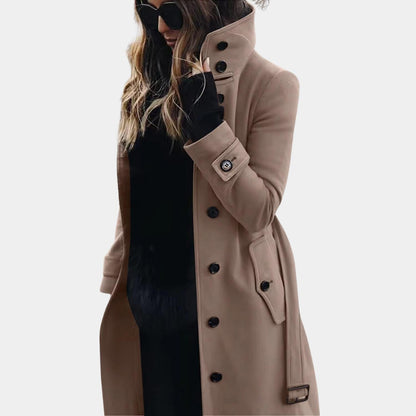 TINATII | Elegante Lange Winterjacke für Damen