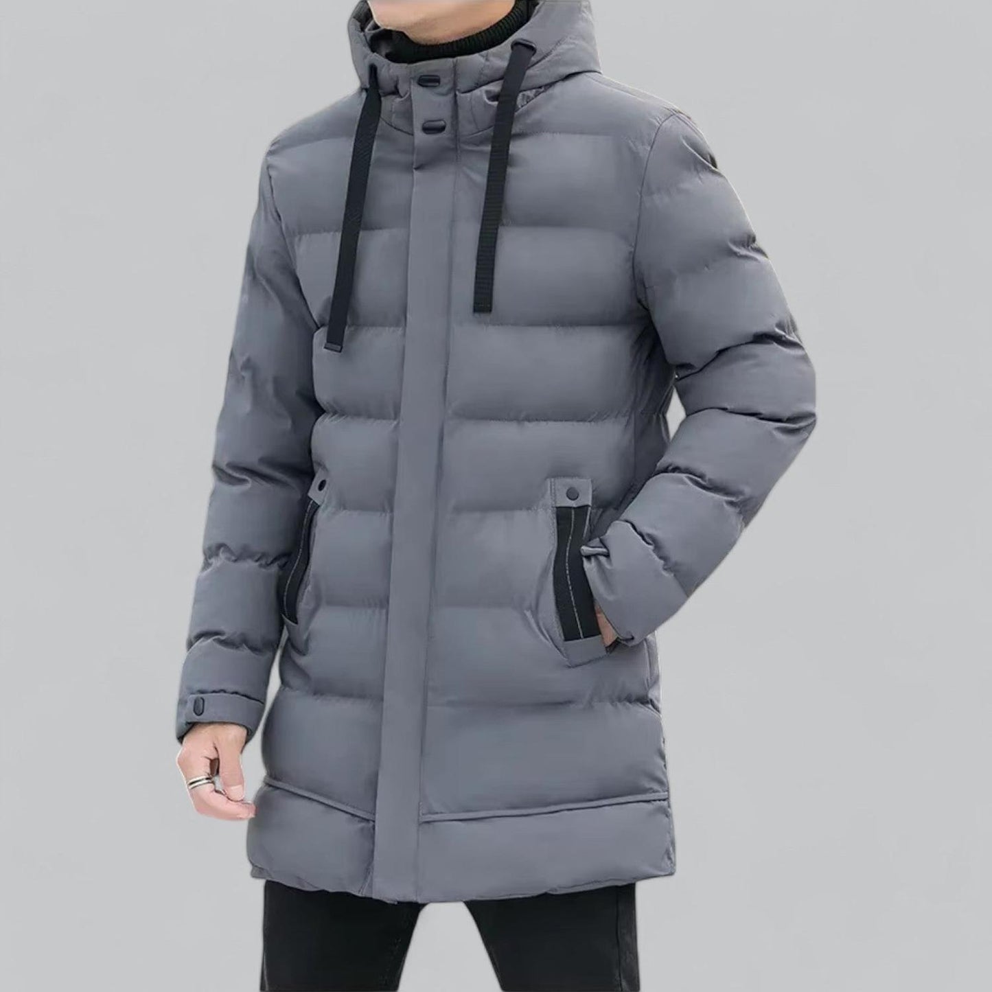 TINATII | Elegante Lange Winterjacke für Herren