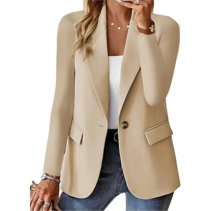 TINATII | Eleganter Damen Blazer mit langen Ärmeln und Taschenschnalle