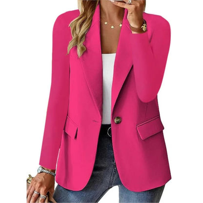 TINATII | Eleganter Damen Blazer mit langen Ärmeln und Taschenschnalle