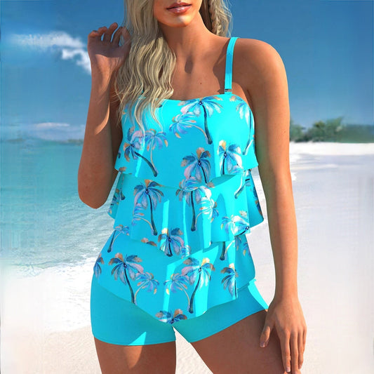 TINATII | Stilvoller blauer Tankini mit femininen Design