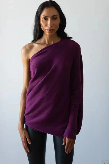 TINATII | Asymmetrisch Drapierter Oversized Pullover