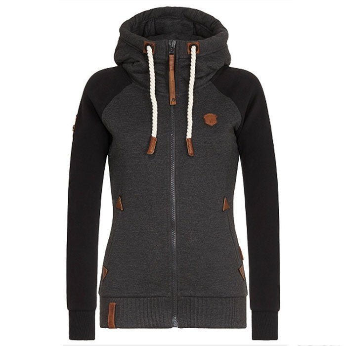 TINATII | Damen Hoodie mit Reißverschluss - Moderner Slim Fit