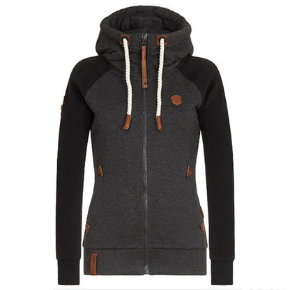 TINATII | Damen Hoodie mit Reißverschluss - Moderner Slim Fit