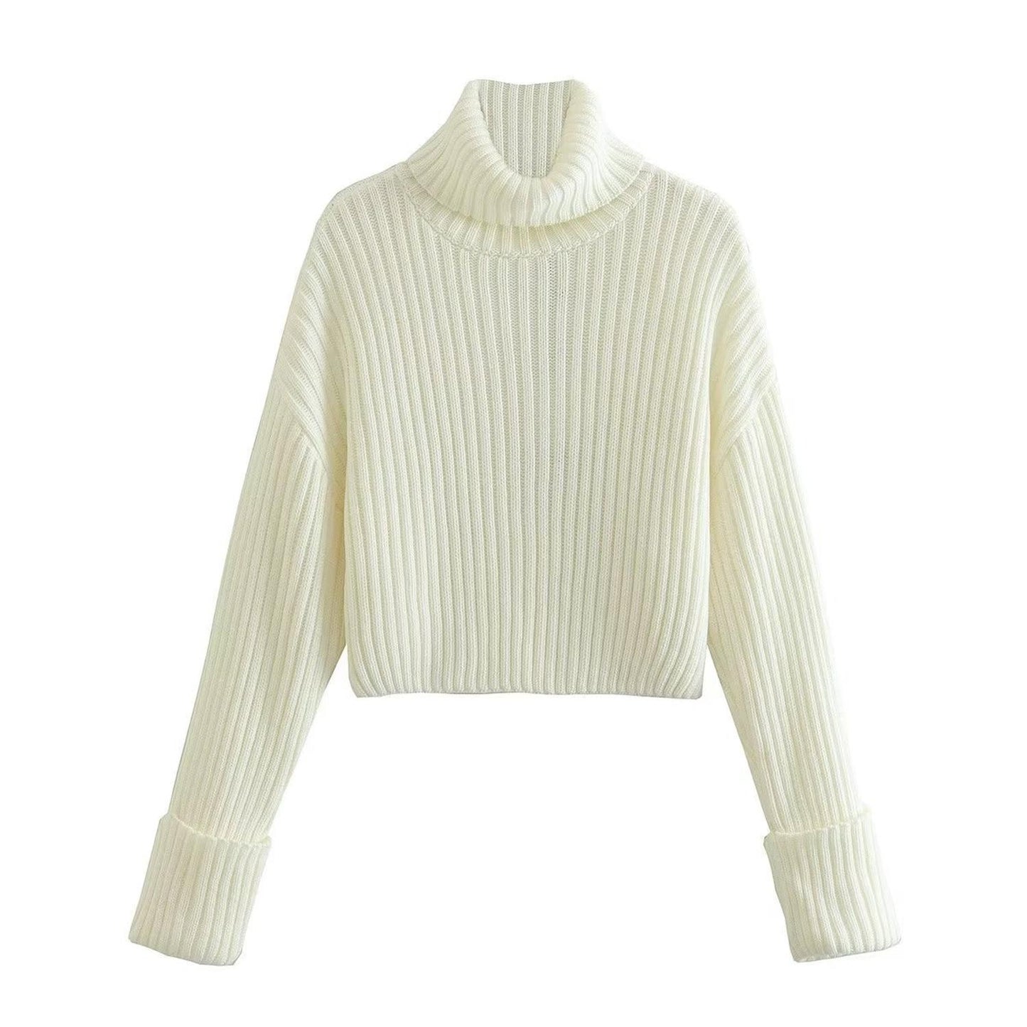 TINATII | Gerippter Damen Rollkragenpullover