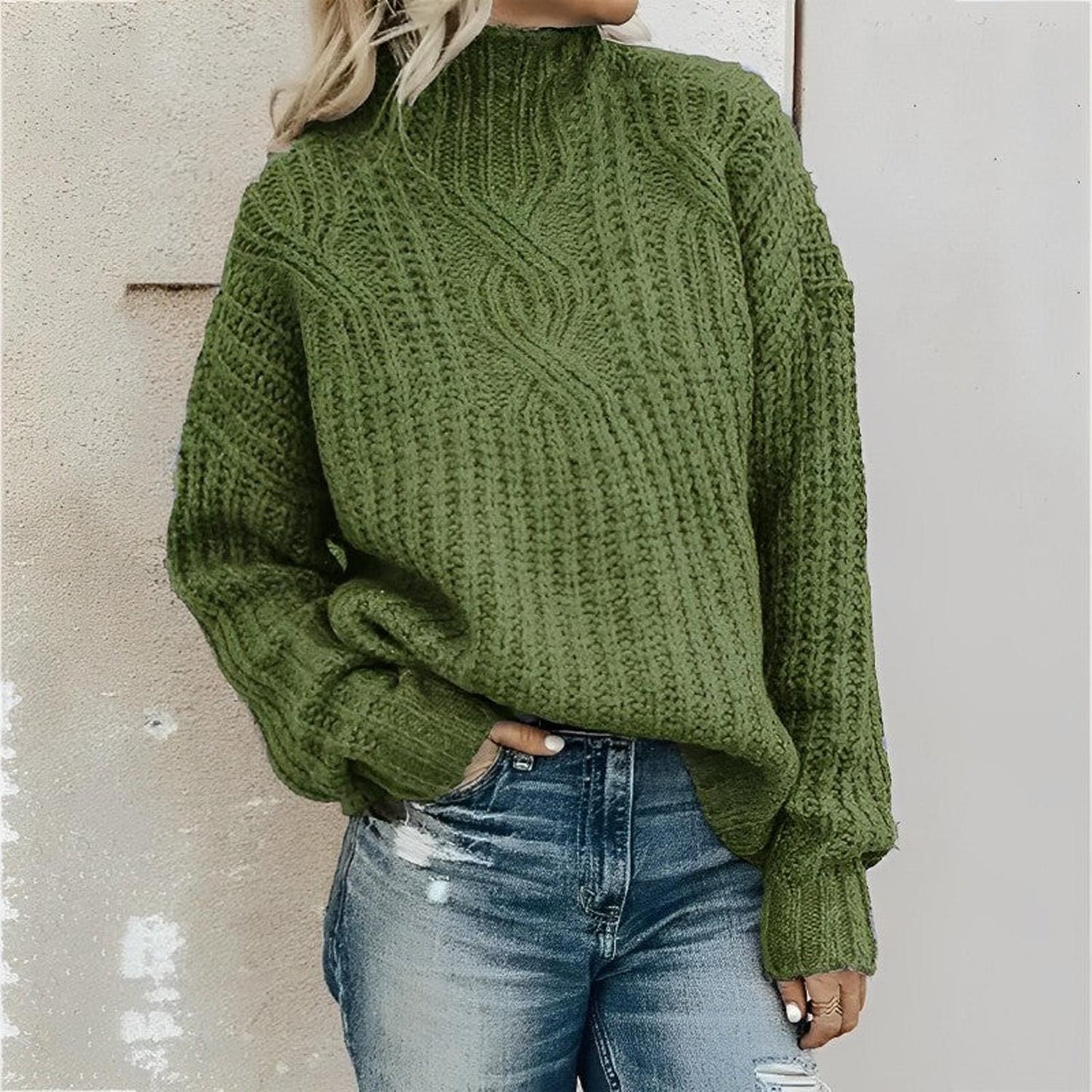 TINATII | Kuscheliger Strickpulli - Bequemer Strickpullover für Damen