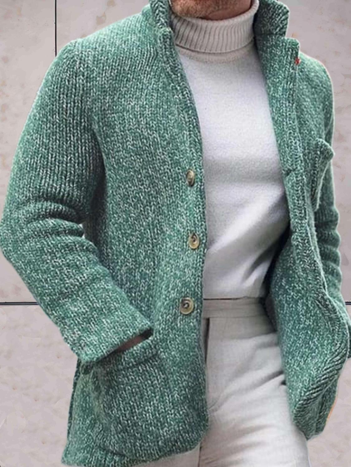 TINATII | Lässige Strickjacke mit hohem Ausschnitt