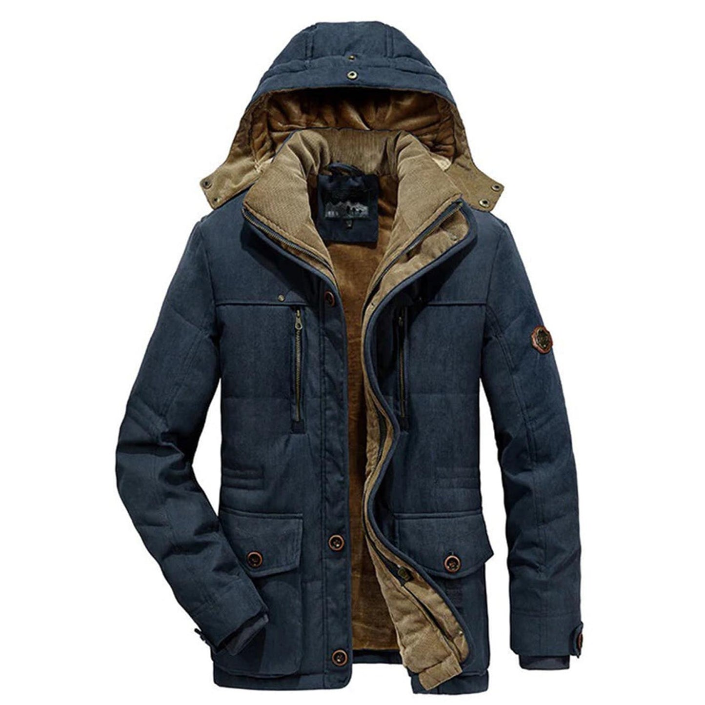 TINATII | Luxus Herren Fleece Winterjacke