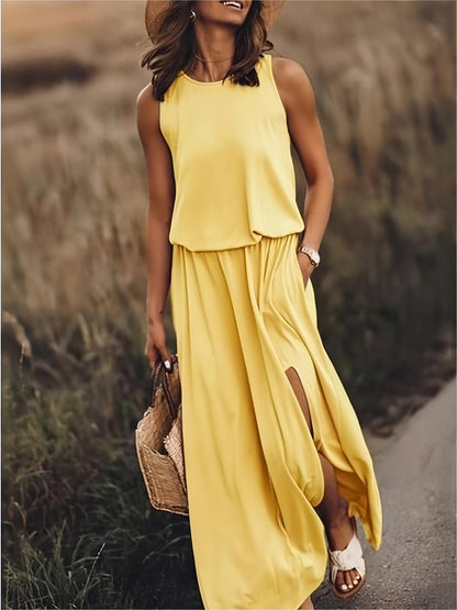 TINATII | Maxi Kleid - Einfaches Modal Boho Kleid in verschiedenen Farben