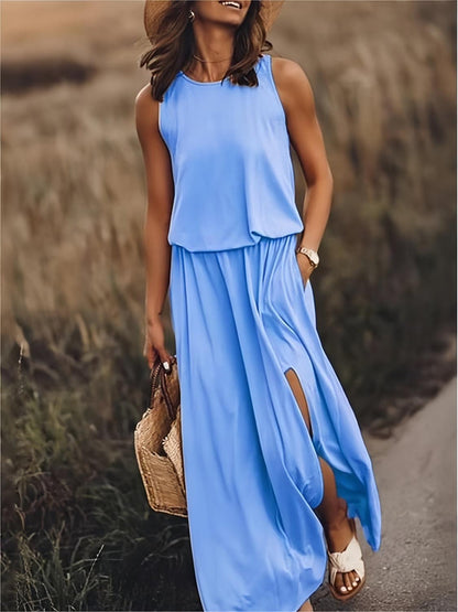 TINATII | Maxi Kleid - Einfaches Modal Boho Kleid in verschiedenen Farben