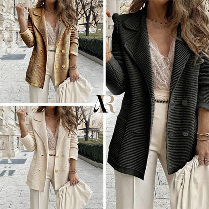 TINATII | Modische Blazer Strickjacke für Damen