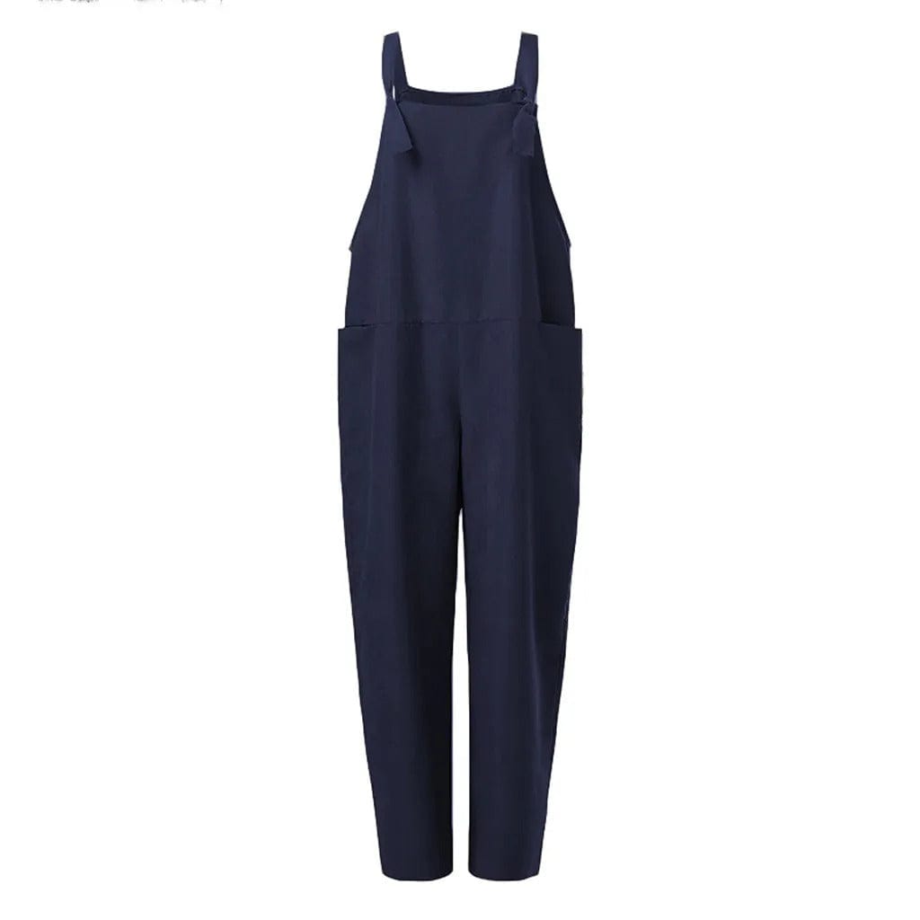 TINATII | Baumwoll Leinen Overall Jumpsuit