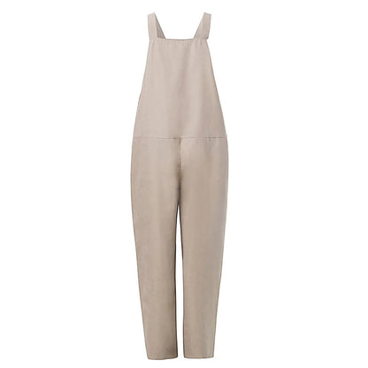 TINATII | Baumwoll Leinen Overall Jumpsuit