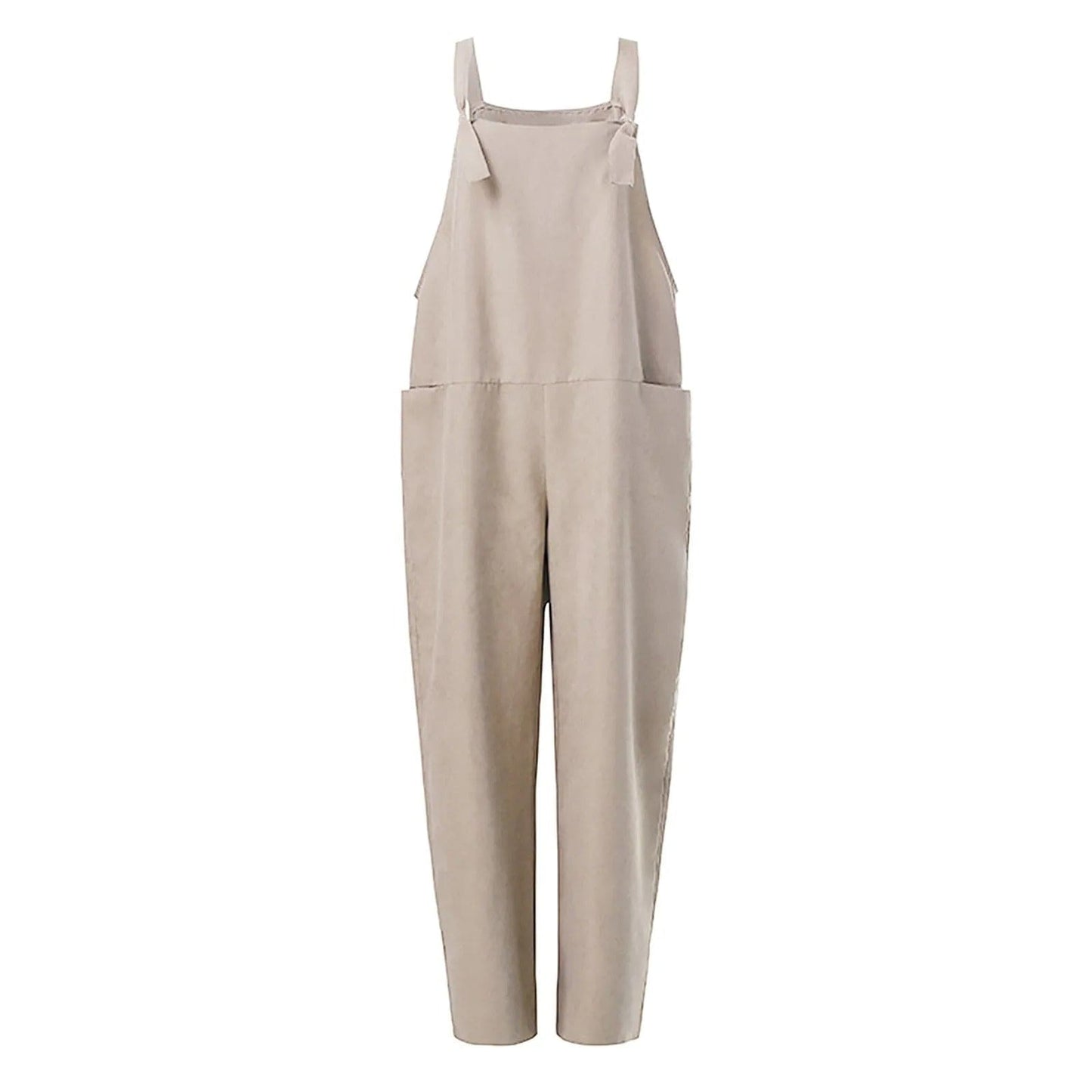 TINATII | Baumwoll Leinen Overall Jumpsuit