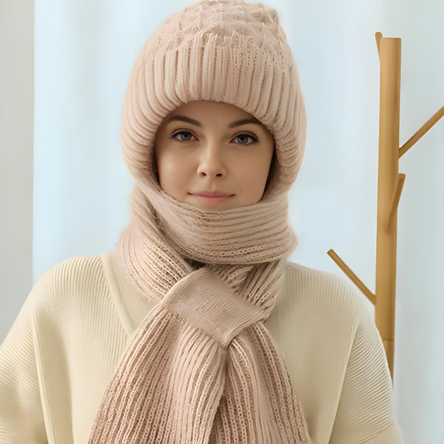 TINATII | Mütze und Schal Set - Warme Winter Accessoires für Damen