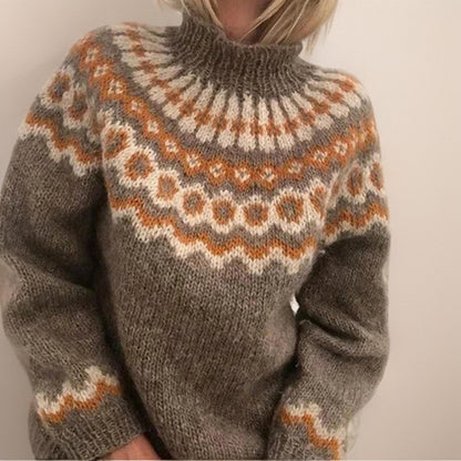 TINATII | Norwegische Yoke Pullover - Warme skandinavische Damenpullover