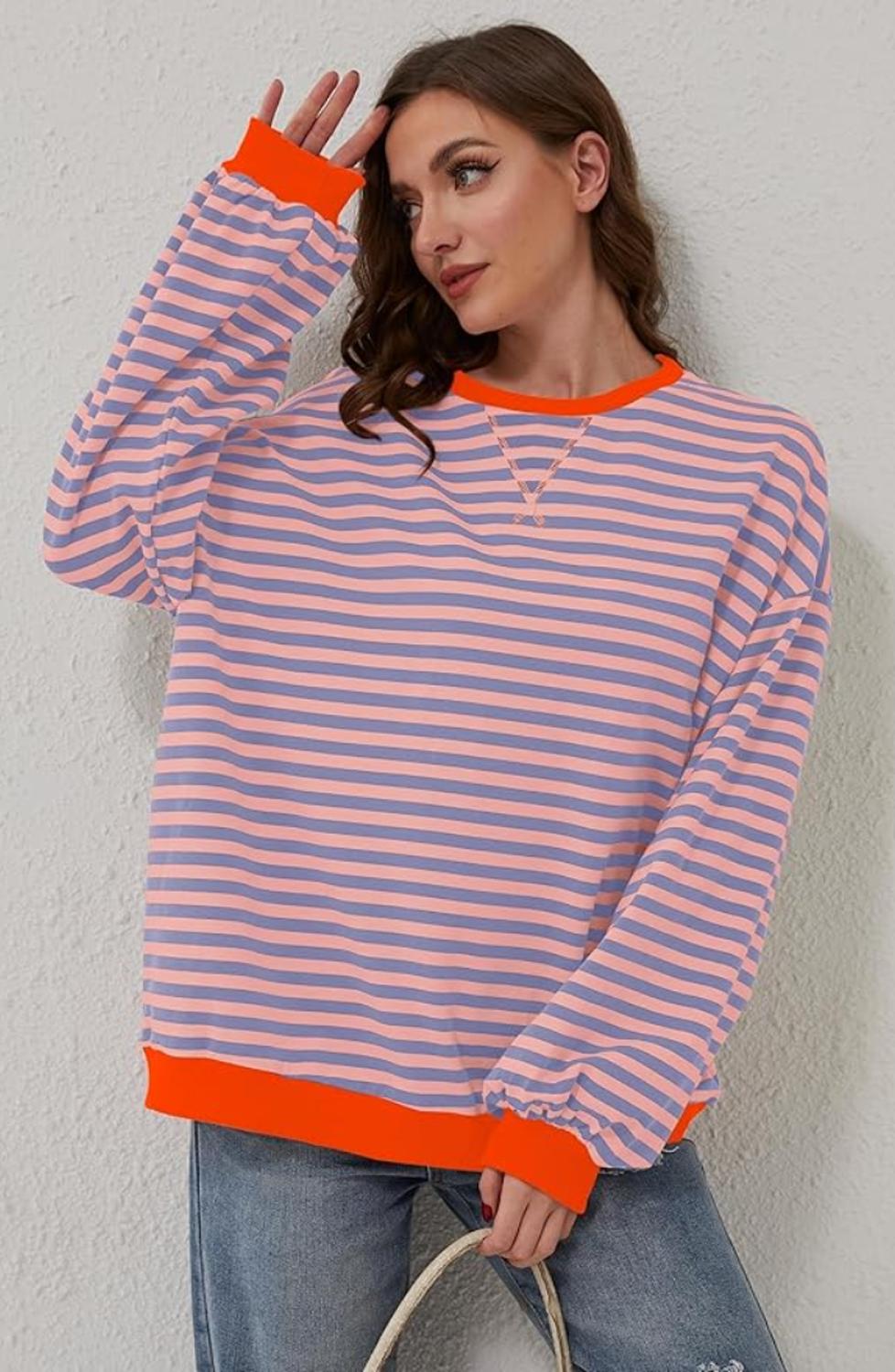 TINATII | Oversized Streifenpullover für Damen