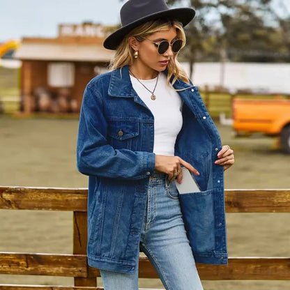 TINATII | Vintage Jeansjacke für Unter Mantel – Stilvoll durch den Winter