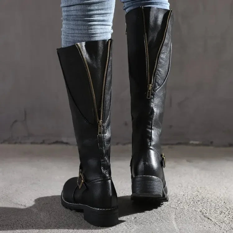 TINATII | Elegante Lederstiefel – Trendige Damenstiefel für jeden Anlass