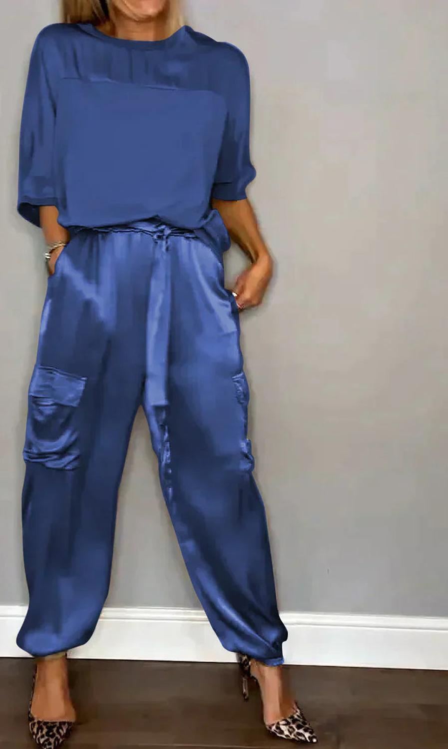 TINATII | Satin Overall Anzug für Damen