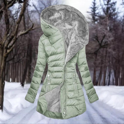 TINATII | Schicke Winterjacke mit Kapuze und Plüsch für Damen