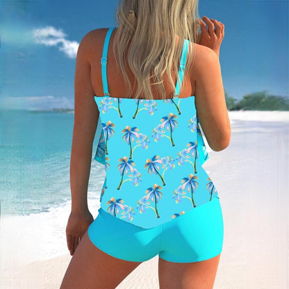 TINATII | Stilvoller blauer Tankini mit femininen Design