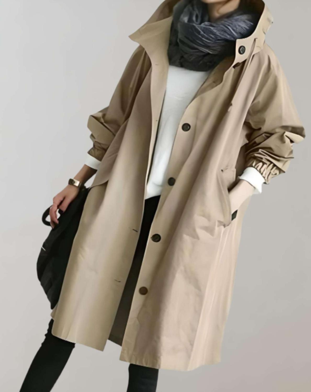 TINATII | Stilvoller, wasserdichter Trenchcoat für Damen