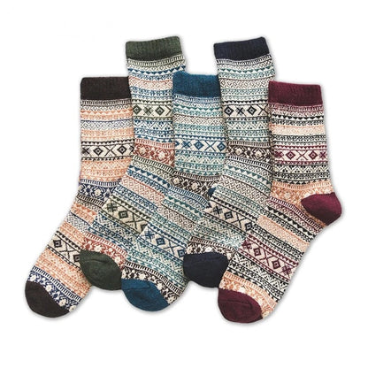 TINATII | Megawarme Socken im skandinavischen Design - 5er Pack