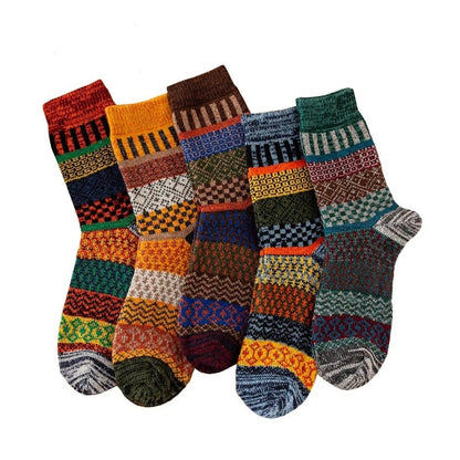 TINATII | Megawarme Socken im skandinavischen Design - 5er Pack