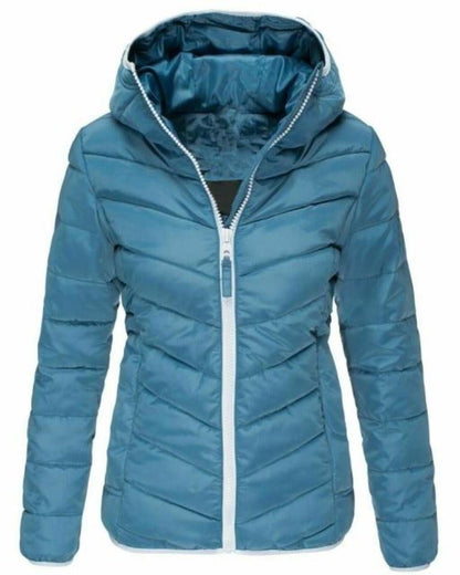 TINATII | Warme Freizeit Steppjacke mit Kapuze