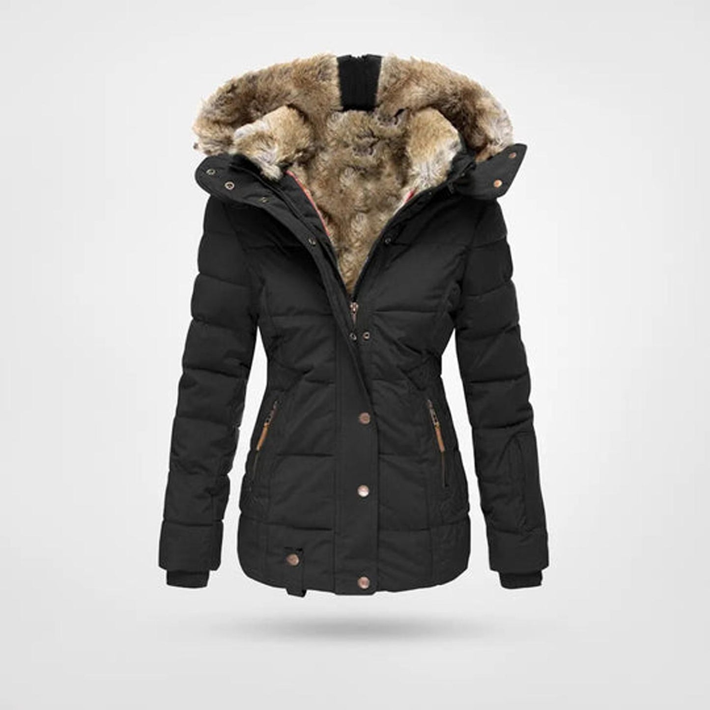 TINATII | Warme Winterjacke mit Futter und Kapuze – Modische Winterbegleiterin