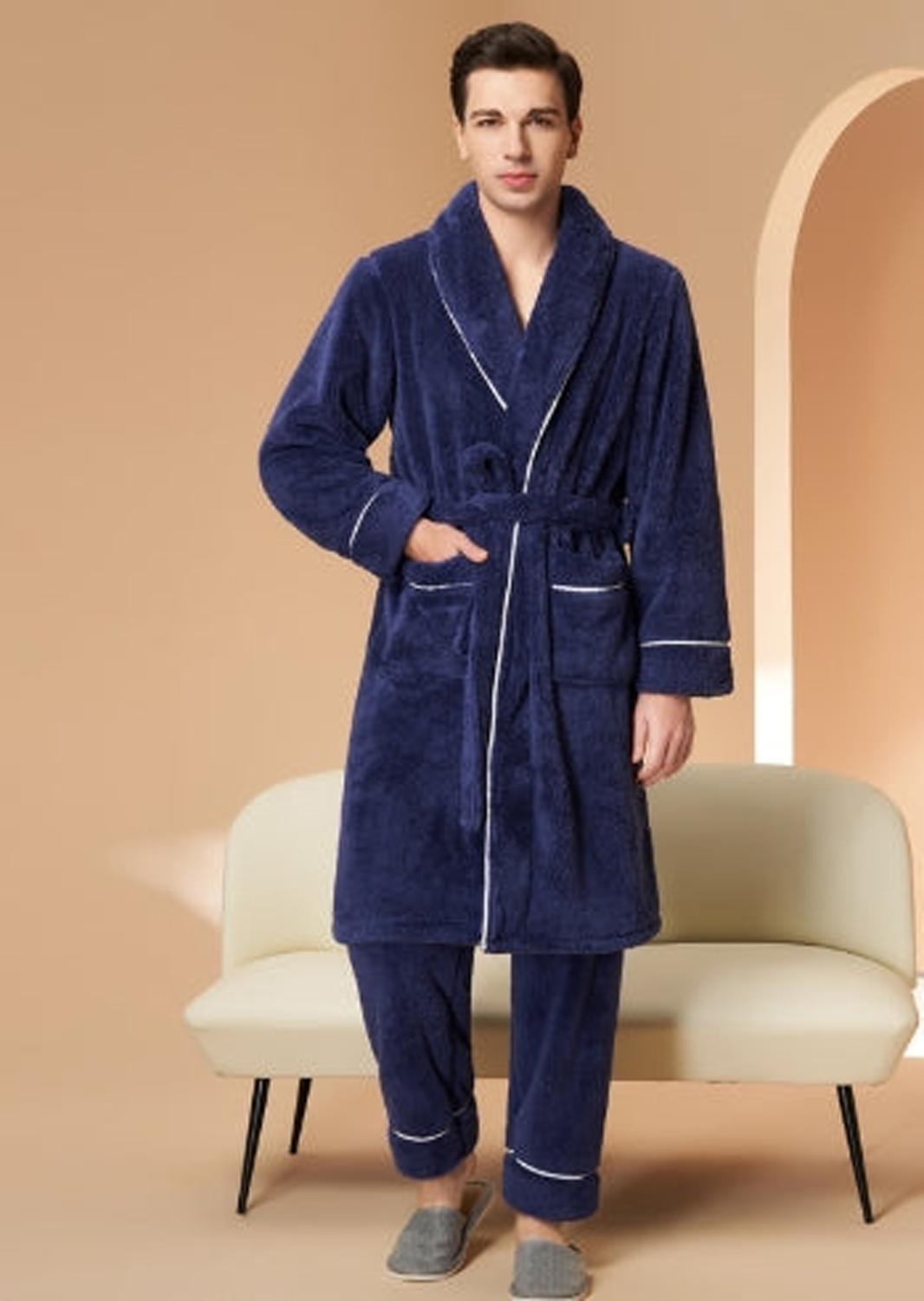 TINATII | Weicher Plüsch Bademantel Pyjama Set für Damen & Herren