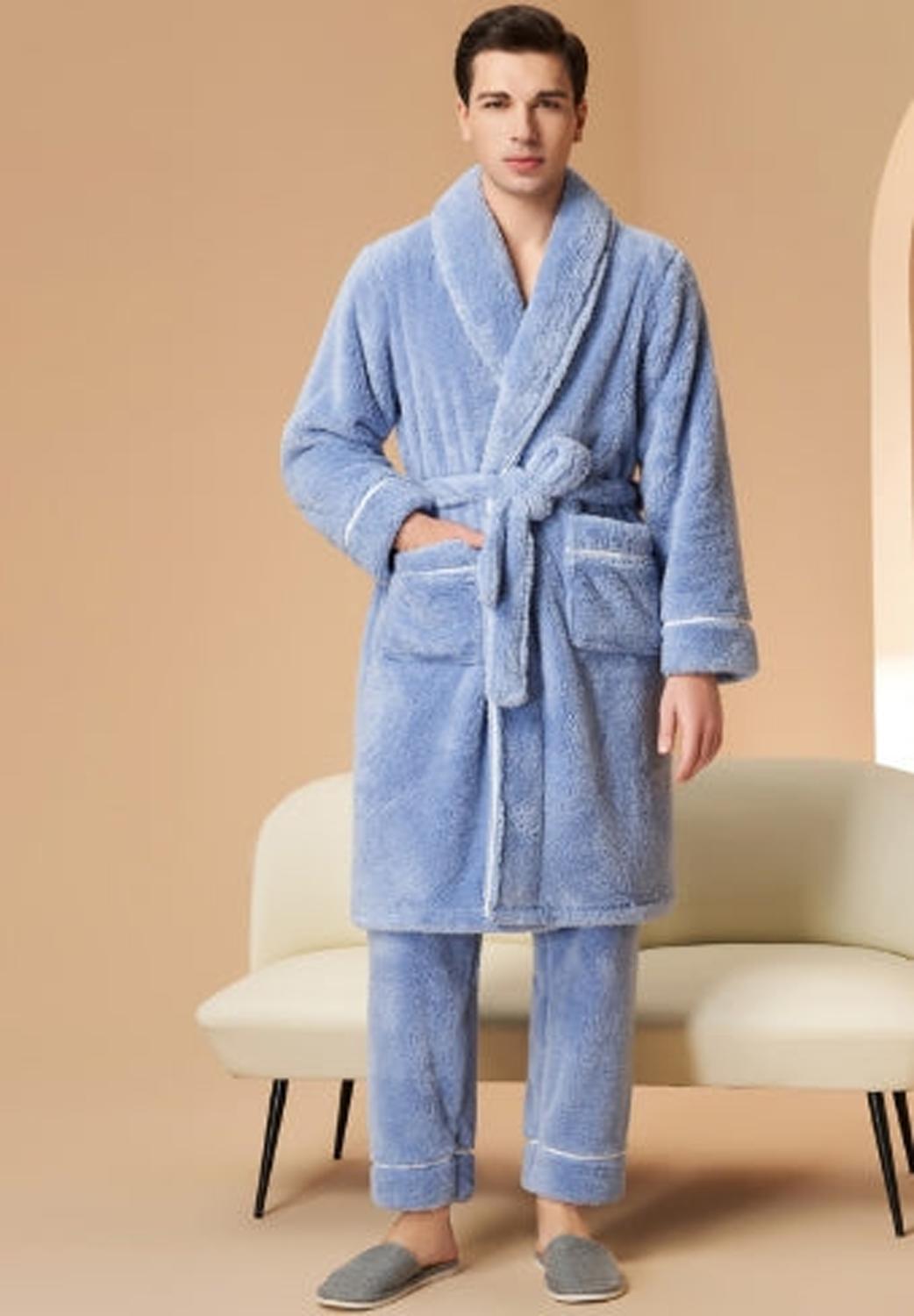 TINATII | Weicher Plüsch Bademantel Pyjama Set für Damen & Herren