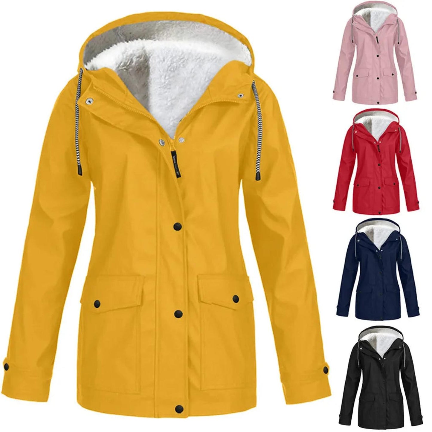 TINATII | Wind- und wasserdichte Outdoor Jacke mit Fleece-Futter für Damen