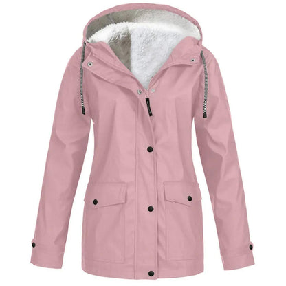 TINATII | Wind- und wasserdichte Outdoor Jacke mit Fleece-Futter für Damen