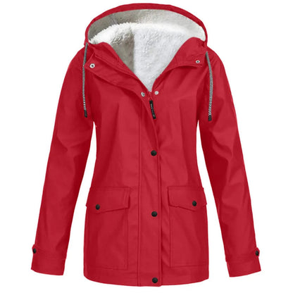 TINATII | Wind- und wasserdichte Outdoor Jacke mit Fleece-Futter für Damen