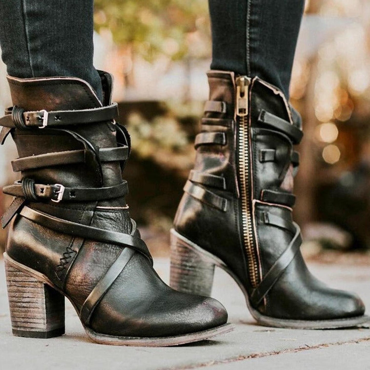 TINATII | Winter Damen Lederstiefel