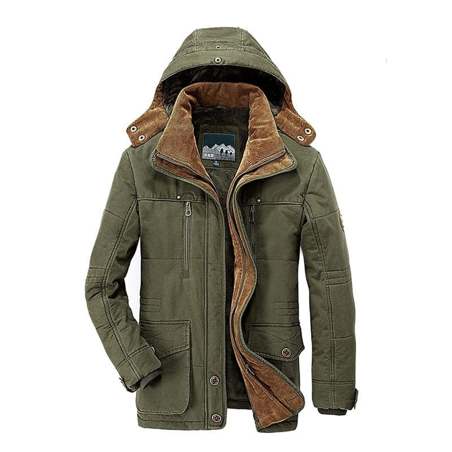 TINATII | Winterjacke Herren mit Mehrfachtaschen