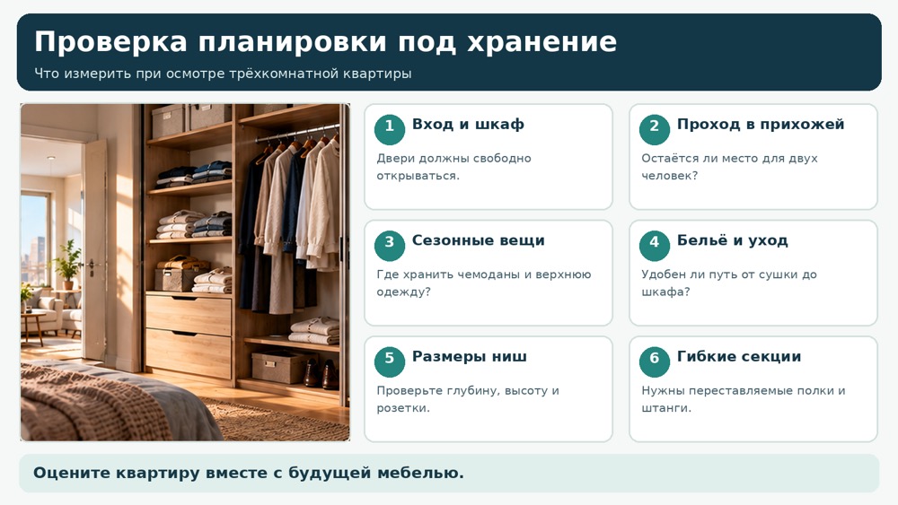 Планировку оценивают по бытовым маршрутам